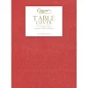 Caspari Memorial Day|Table Linens|Moire Red Paper Linen Table Covers - 1 Each