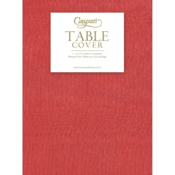 Caspari Memorial Day|Table Linens|Moire Red Paper Linen Table Covers - 1 Each