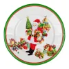 Caspari Christmas Plates|Mr. Claus Paper Salad & Dessert Plates - 8 Per Package