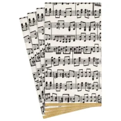 Caspari Christmas Napkins|Paper Guest Towels|Musica Paper Guest Towel Napkins - 15 Per Package