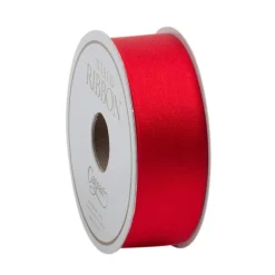 Caspari Christmas Ribbons & Bows|Valentine'S Day|Narrow Red Satin Wired Ribbon - 8 Yard Spool