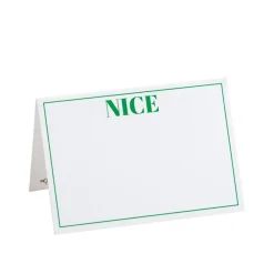 Caspari Christmas Place Cards|Place Cards|Naughty or Nice Reversible Place Cards - 8 Per Package