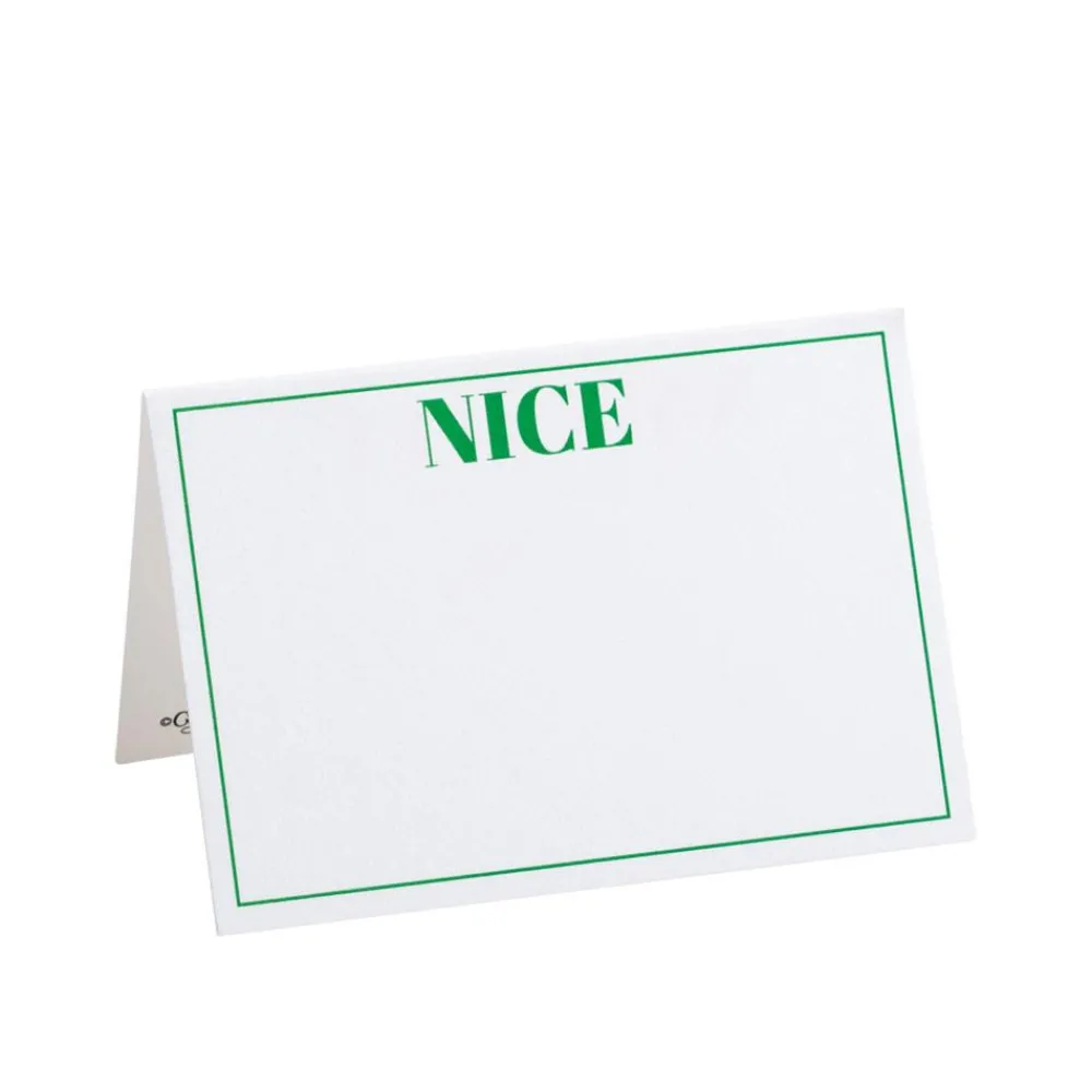 Caspari Christmas Place Cards|Place Cards|Naughty or Nice Reversible Place Cards - 8 Per Package