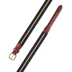 Barrons-Hunter Father'S Day|Tailgates|Navy & Gold Belgian Stretch Belt