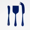 Caspari Bar Tools & Acrylic Barware|Serving Utensils|Navy & White Cheese Tool Set