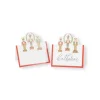 Caspari Christmas Place Cards|Place Cards|Nutcracker Christmas Die-Cut Place Cards - 8 Per Package