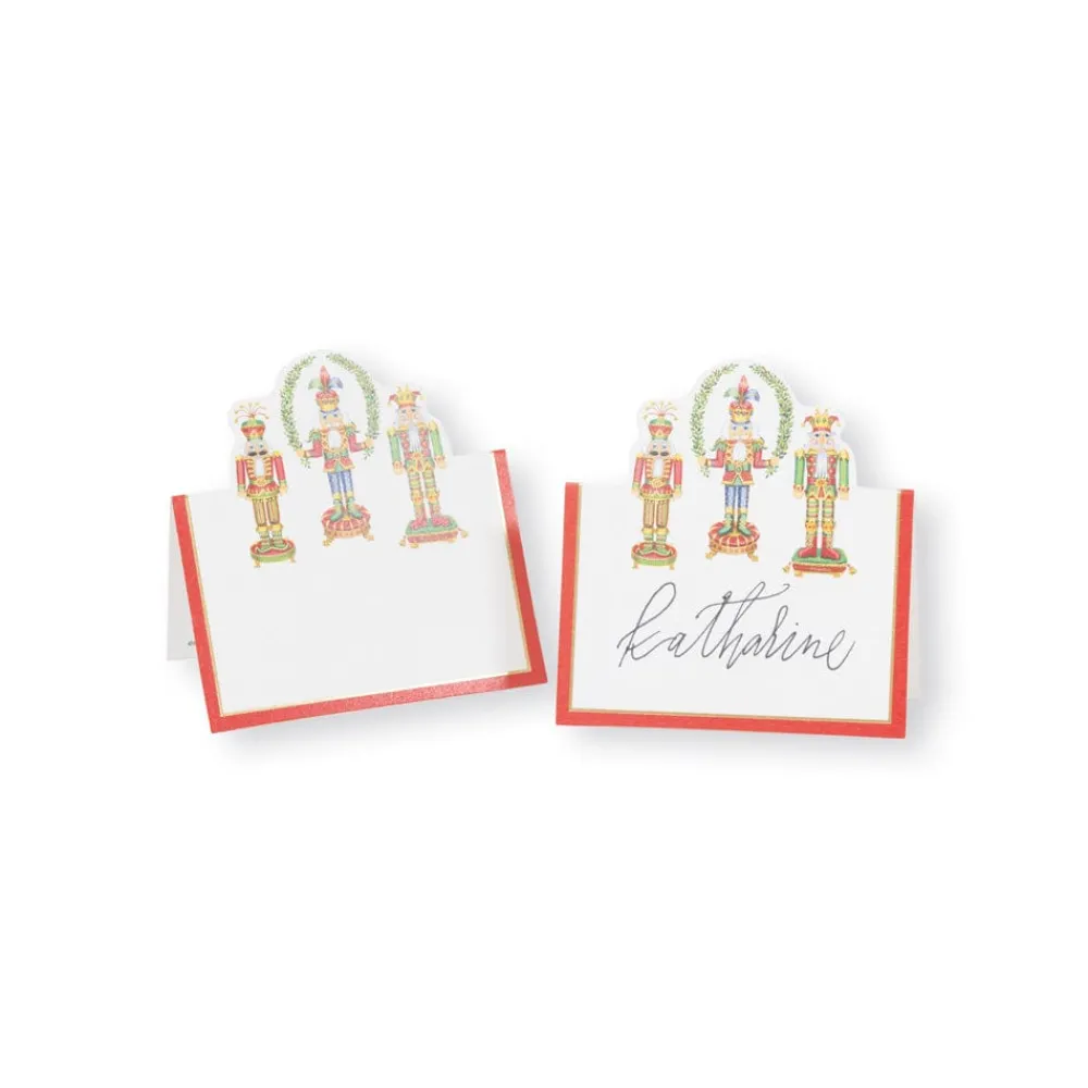 Caspari Christmas Place Cards|Place Cards|Nutcracker Christmas Die-Cut Place Cards - 8 Per Package