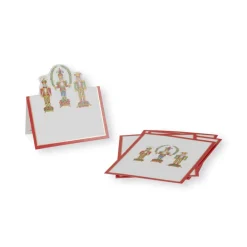 Caspari Christmas Place Cards|Place Cards|Nutcracker Christmas Die-Cut Place Cards - 8 Per Package