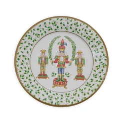 Caspari Christmas Plates|Paper Dinner Plates|Nutcracker Christmas Dinner Plates - 8 Per Package