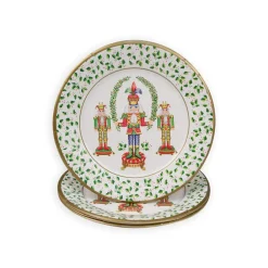 Caspari Christmas Plates|Paper Dinner Plates|Nutcracker Christmas Dinner Plates - 8 Per Package