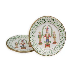 Caspari Christmas Plates|Paper Dinner Plates|Nutcracker Christmas Dinner Plates - 8 Per Package