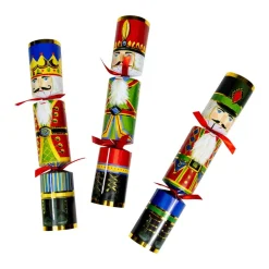 Caspari Christmas Crackers|Celebration Crackers|Nutcrackers Christmas Cracker 12 Inch - 6 per box