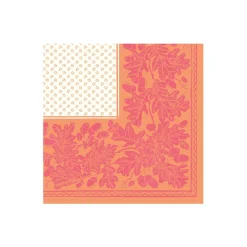 Caspari Boxed Cocktail Napkins|Oak Leaves & Acorns Orange & Fuchsia Boxed Cocktail Napkins - 30 Per Package