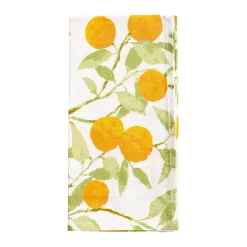 Caspari Kitchen Essentials|Table Linens|Orange Grove Cotton Dinner Napkins - Set of 4