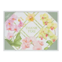 Caspari Thank You Notes|Orchid Conservatory Thank You Notes - 8 Note Cards & 8 Envelopes