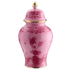 Ginori 1735 Summer Picnic|Fine Porcelain|Oriente Italiano Potiche Vase in Porpora 12.5" - 1 Each