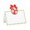 Caspari Christmas Place Cards|Place Cards|Ornament and Trellis Die-Cut Place Cards - 8 Per Package
