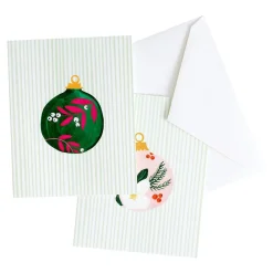Caspari Note Cards|Painted Ornaments Assorted Boxed Note Cards - 10 Note Cards & 10 Envelopes