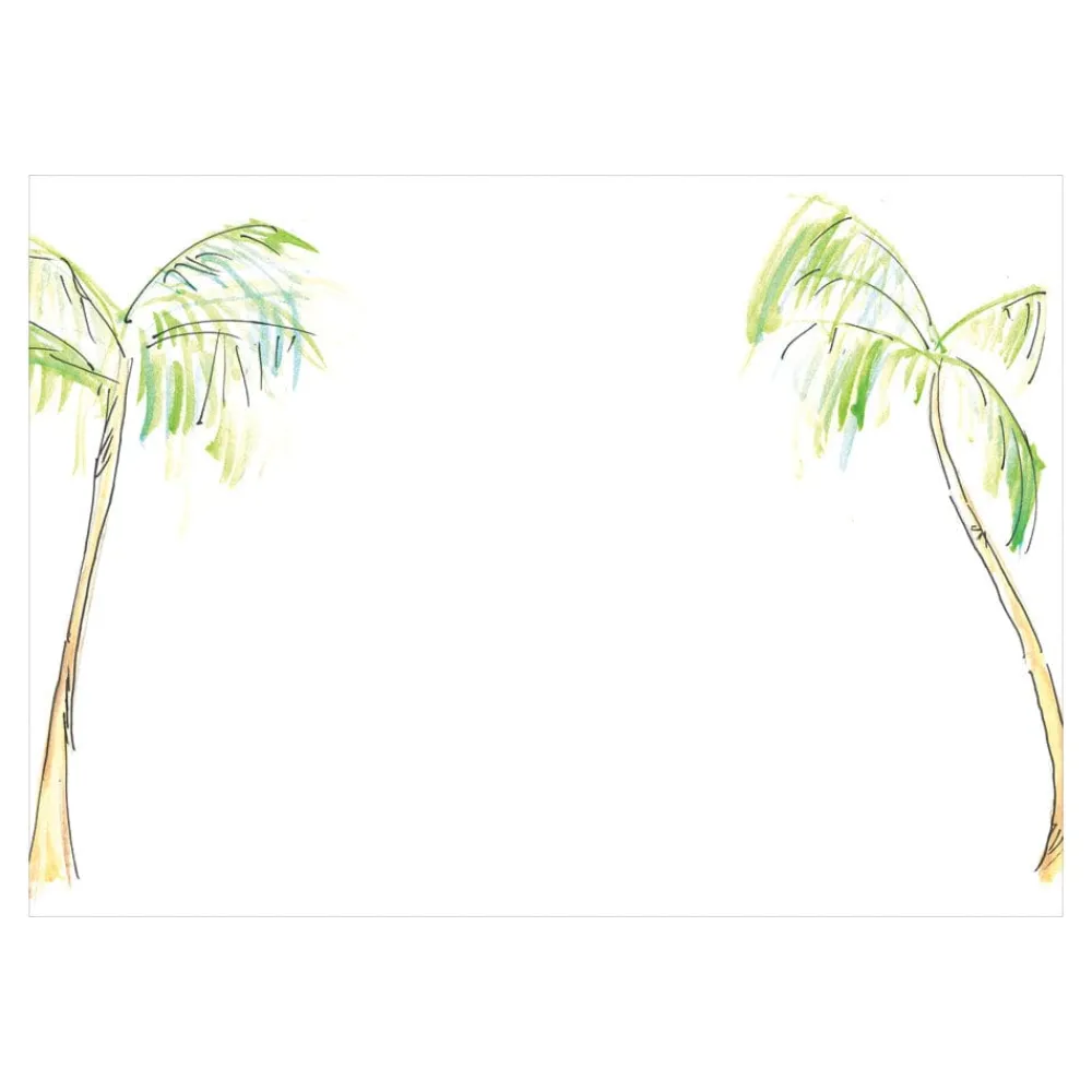Caspari Correspondence Cards|Painted Palm Trees Correspondence Cards - 12 Per Package