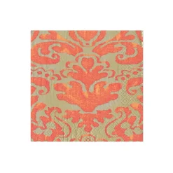 Caspari Christmas Napkins|Paper Cocktail Napkins|Palazzo Paper Cocktail Napkins in Coral - 20 Per Package