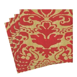 Caspari Christmas Napkins|Paper Luncheon Napkins|Palazzo Paper Luncheon Napkins in Red - 20 Per Package