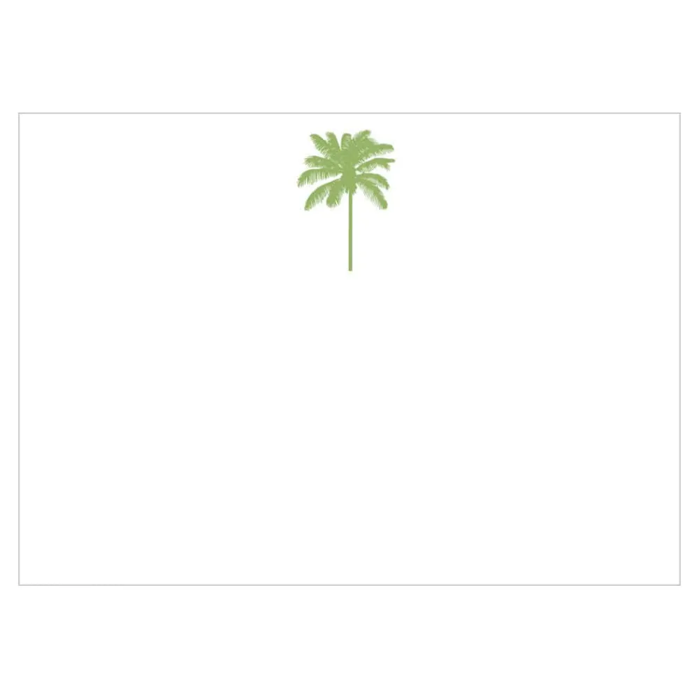 Caspari Correspondence Cards|Palm Tree Green Correspondence Cards - 12 Per Package