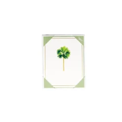 Caspari Note Cards|Palms Foil Boxed Note Cards - 10 Cards and 10 Envelopes per Package