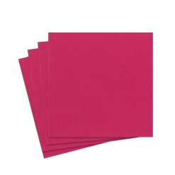 Caspari Bridal Shower|Paper Cocktail Napkins|Paper Linen Solid Cocktail Napkins in Fuchsia - 15 Per Package