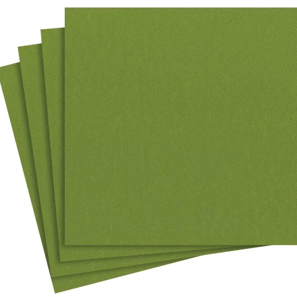 Caspari Graduation Celebration|Paper Dinner Napkins|Paper Linen Solid Dinner Napkins in Leaf Green - 12 Per Package
