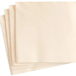 Caspari Christmas Napkins|Bridal Shower|Paper Linen Solid Dinner Napkins in Ivory - 12 Per Package