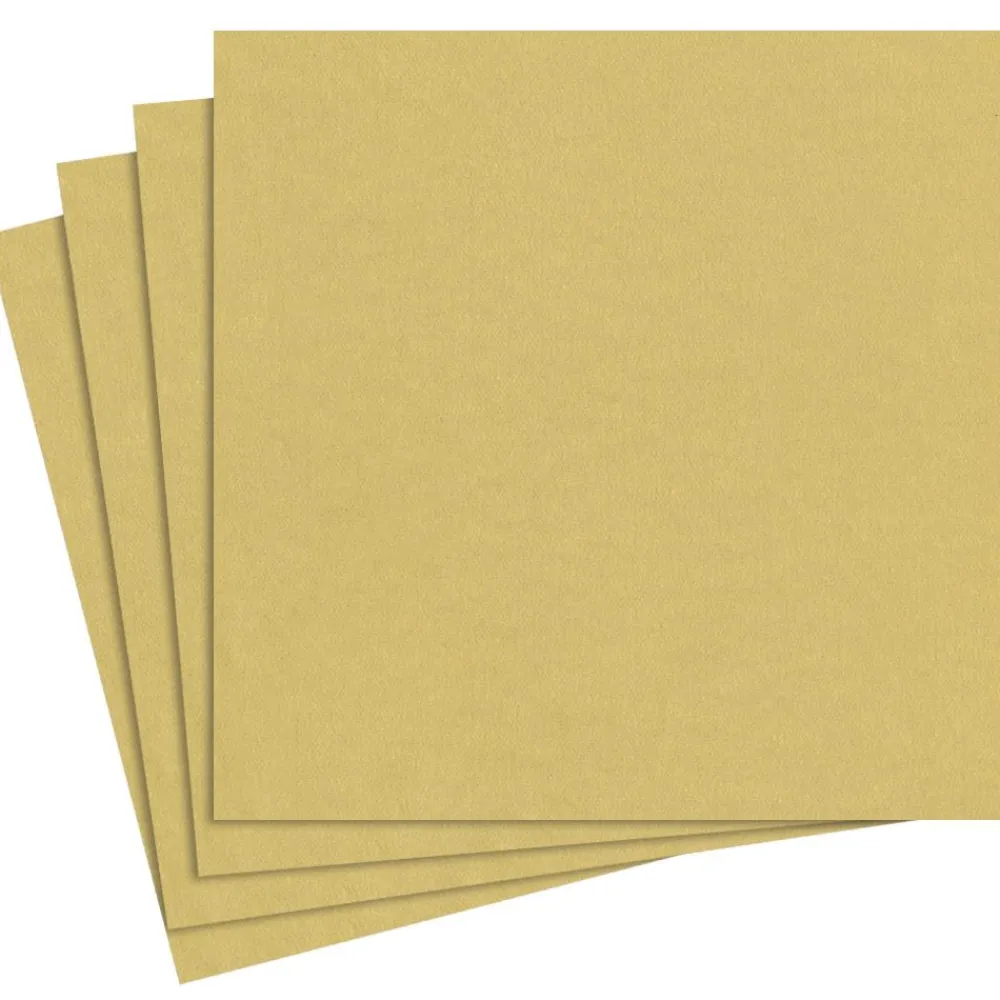 Caspari Christmas Napkins|Bridal Shower|Paper Linen Solid Dinner Napkins in Gold - 12 Per Package