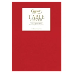 Caspari Graduation Celebration|Memorial Day|Paper Linen Solid Table Cover in Red - 1 Each