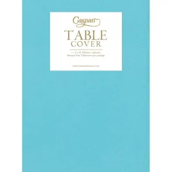 Caspari Bridal Shower|Table Linens|Paper Linen Solid Table Cover in Robin's Egg - 1 Each