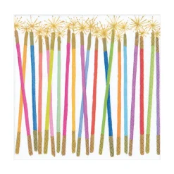 Caspari Birthday|Paper Luncheon Napkins|Party Candles Paper Luncheon Napkins - 20 Per Package