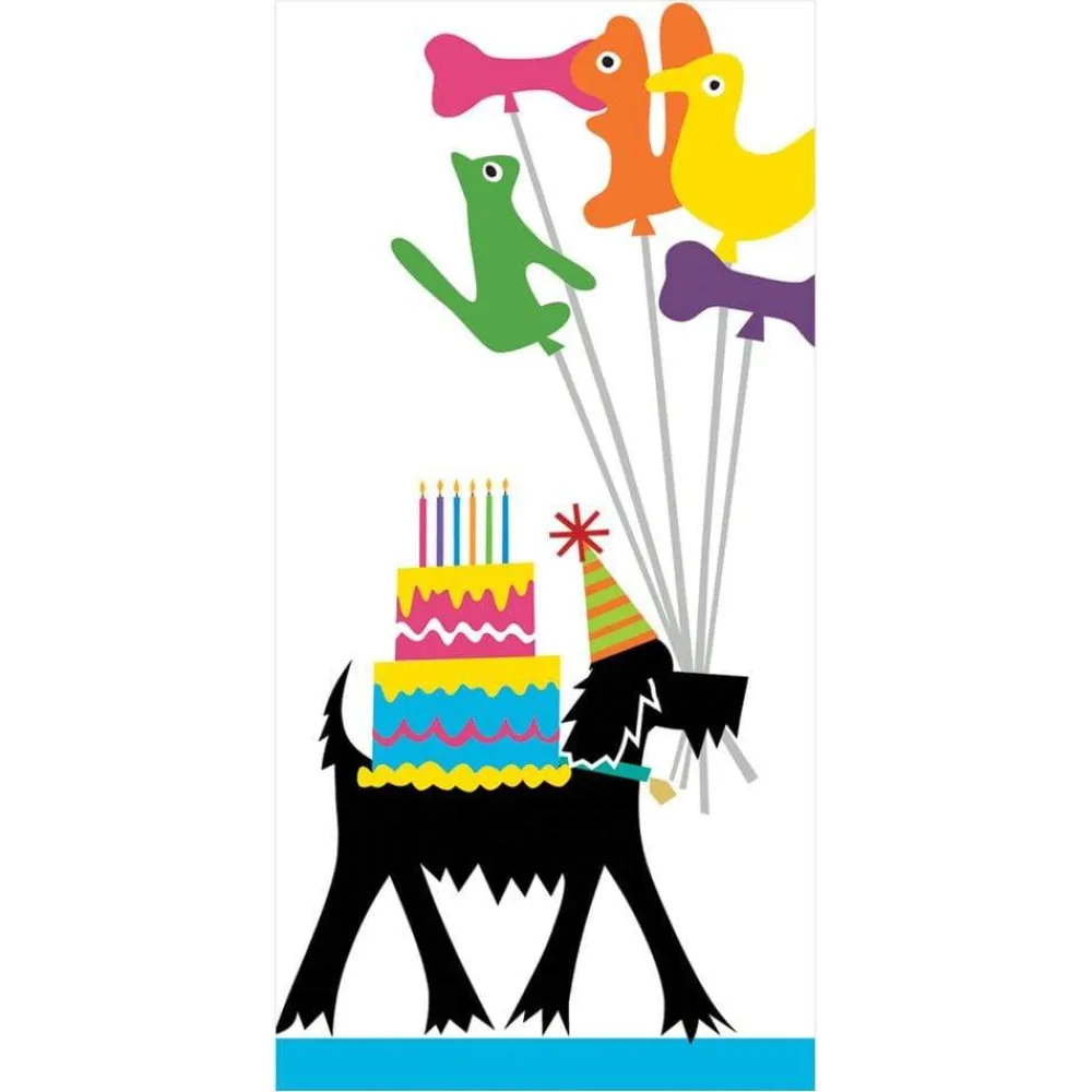 Caspari Birthday|Party Pups Facial Tissue Hankies - 10 Per Package