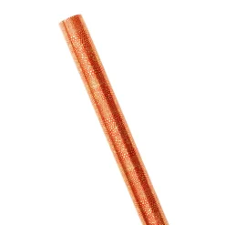 Caspari Christmas Wrapping Paper|Wrapping Paper|Pebble Foil Metallic Gift Wrapping Paper in Red & Gold - 30" x 6' Roll