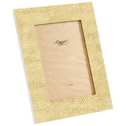 Caspari Lacquerware|Graduation Celebration|Pebble Lacquer 5" x 7" Picture Frame in Gold - 1 Each