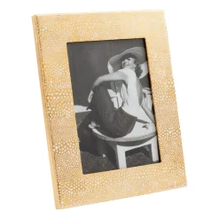 Caspari Lacquerware|Graduation Celebration|Pebble Lacquer 5" x 7" Picture Frame in Gold - 1 Each