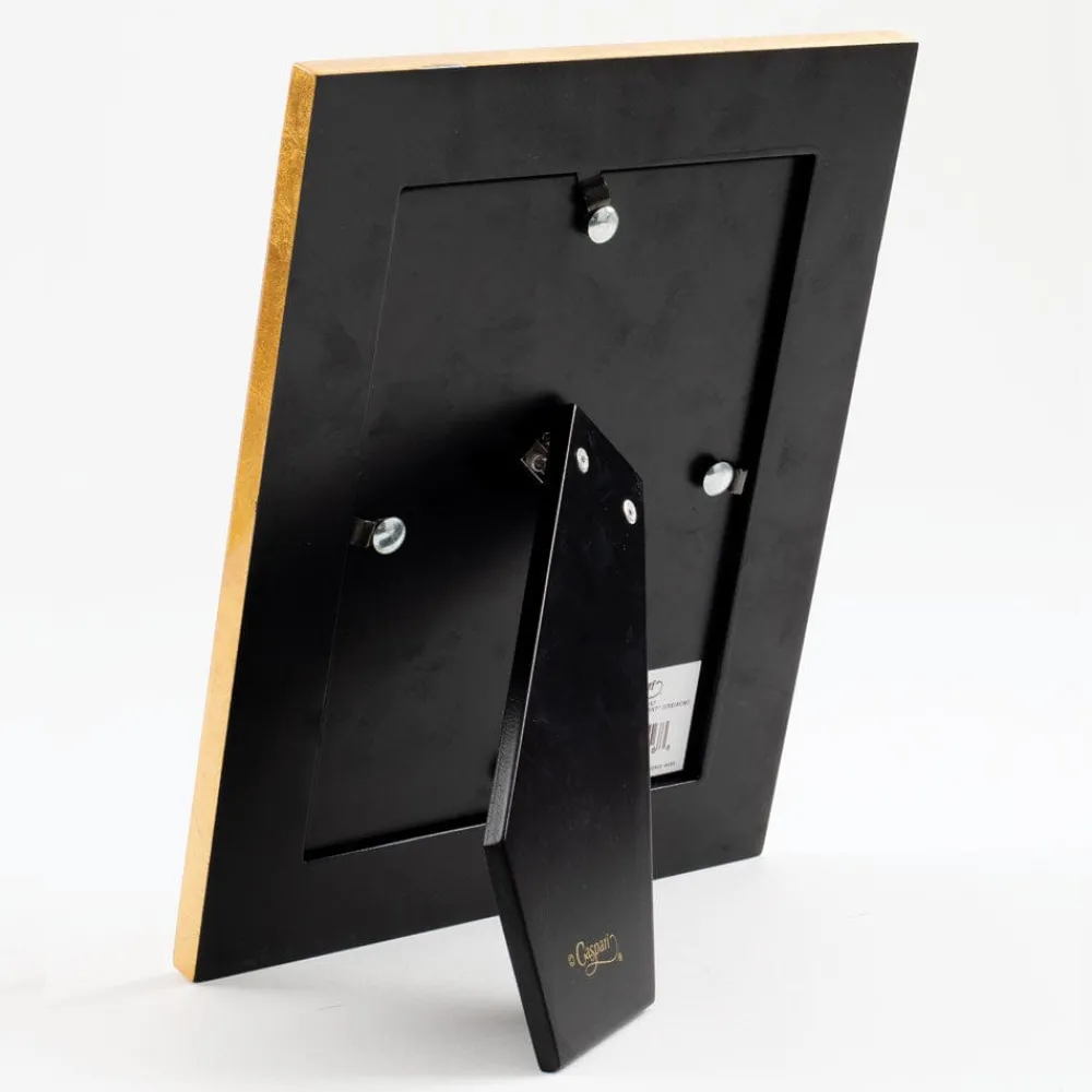Caspari Lacquerware|Graduation Celebration|Pebble Lacquer 5" x 7" Picture Frame in Gold - 1 Each