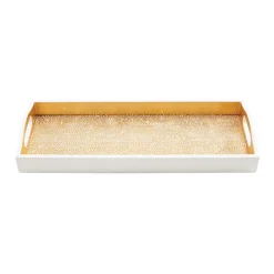 Caspari Lacquerware|Tailgates|Pebble Lacquer Bar Tray in Gold - 1 Each