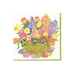 Caspari Easter|Paper Cocktail Napkins|Peek-A-Boo Bunny Paper Cocktail Napkins - 20 per Package