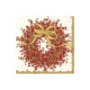 Caspari Christmas Napkins|Paper Cocktail Napkins|Pepperberry Paper Cocktail Napkins - 20 Per Package