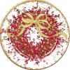 Caspari Christmas Plates|Paper Dinner Plates|Pepperberry Paper Dinner Plates - 8 Per Package