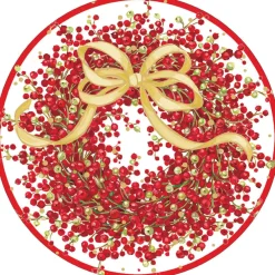 Caspari Christmas Placemats & Coasters|Paper Placemats|Pepperberry Paper Placemats - 12 Per Package