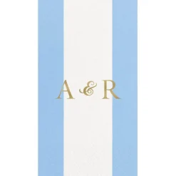 Personalization by Caspari Mother'S Day|Personalized Double Initial Bandol Stripe Guest Towel Napkins