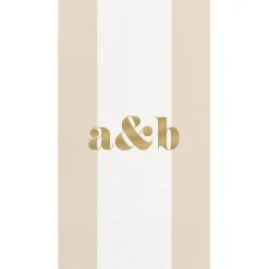 Personalization by Caspari Mother'S Day|Personalized Double Initial Bandol Stripe Guest Towel Napkins