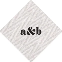 Personalization by Caspari Thanksgiving|Personalized Double Initial Jute Cocktail Napkins