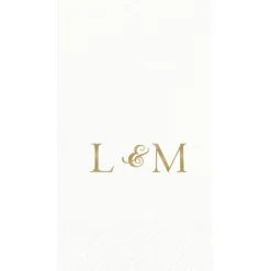 Personalization by Caspari Bridal Shower|Personalized Double Initial Guest Towel Napkins