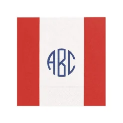 Personalization by Caspari Mother'S Day|Personalized Monogram Bandol Stripe Cocktail Napkins