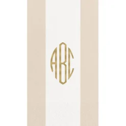 Personalization by Caspari Mother'S Day|Personalized Monogram Bandol Stripe Guest Towel Napkins